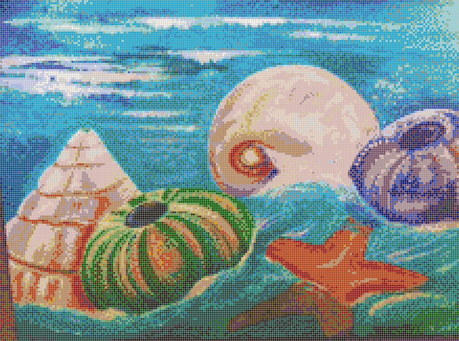 Swirling Sea Shells Mosaic Tile Art